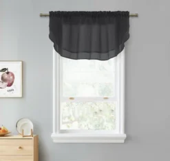 Kate Aurora Living Double Layered Sheer Rod Pocket Ascot Window Valances -Kate Aurora GUEST f6b25388 8b05 4e28 9a32 36aa7946ed8c
