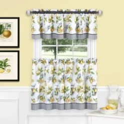 Kate Aurora Country Lemons Complete Cafe Style Kitchen Curtain Tier & Valance Set -Kate Aurora GUEST fa86b74d 1864 4d17 936c 5b58e89699bd