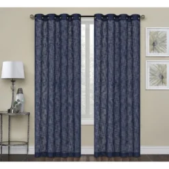 Kate Aurora 2 Piece Heavy Woven Heavy Duty Linen Styled Grommet Top Window Curtain Panels -Kate Aurora GUEST fce06e77 84e3 4c8e aaf4 fe3508c5a189
