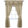 Kate Aurora Jacquard Damask Curtains With An Attached Austrian Valance & Tiebacks